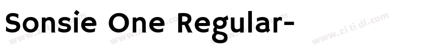 Sonsie One Regular字体转换